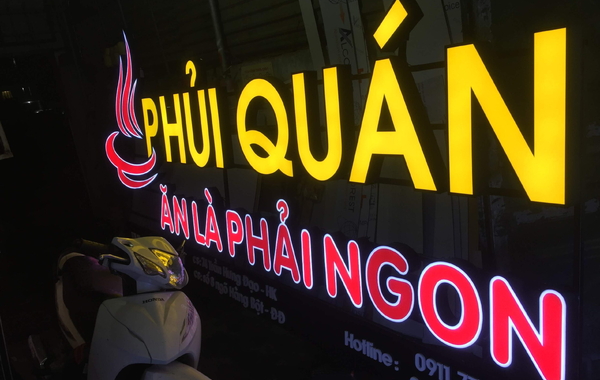 Thi công biển quảng cáo Phủi Quán
